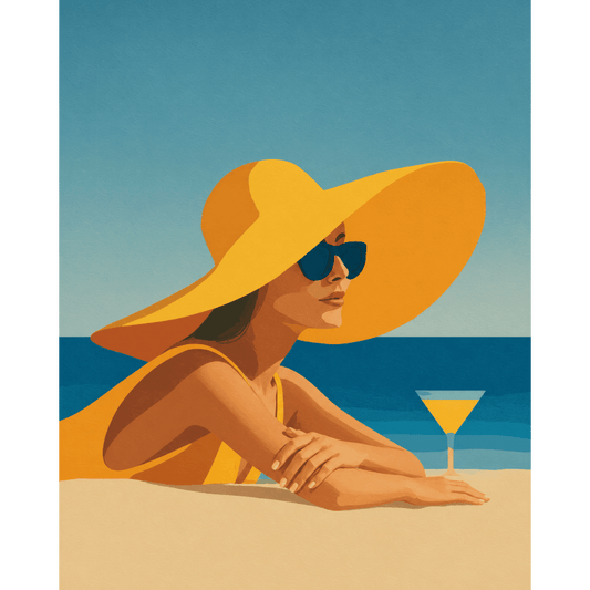 Malen nach Zahlen - Drink am Strand - Malen nach Zahlen