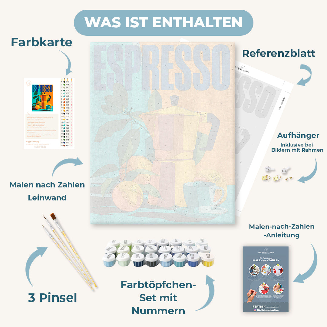 Malen nach Zahlen - Belebender Espresso