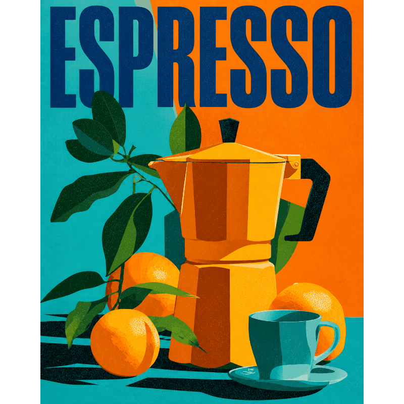Malen nach Zahlen - Belebender Espresso - Malen nach Zahlen