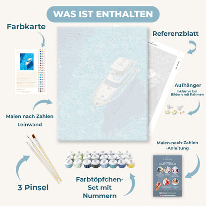 Malen nach Zahlen - Treibend im Blau