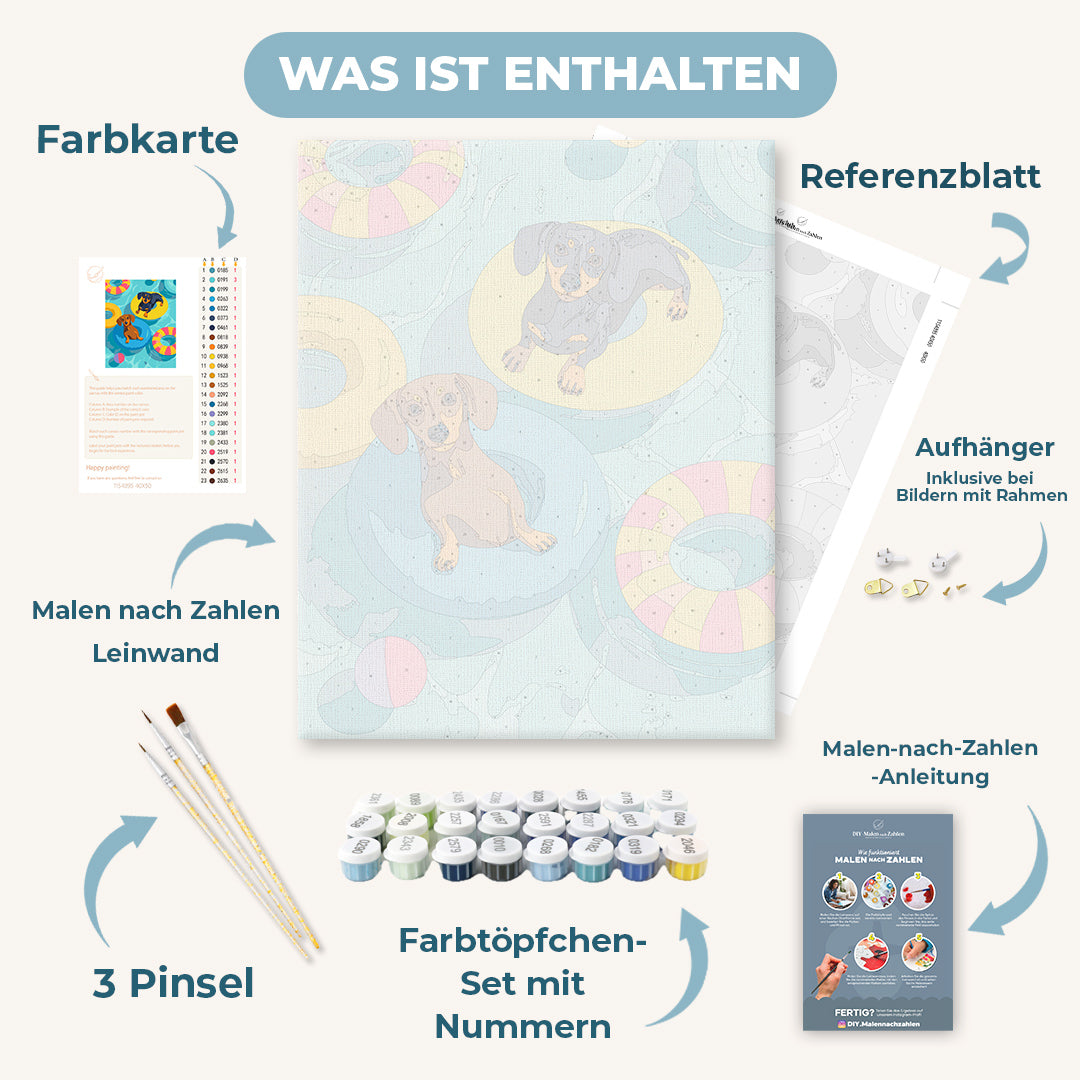 Malen nach Zahlen - Schwebende Freunde