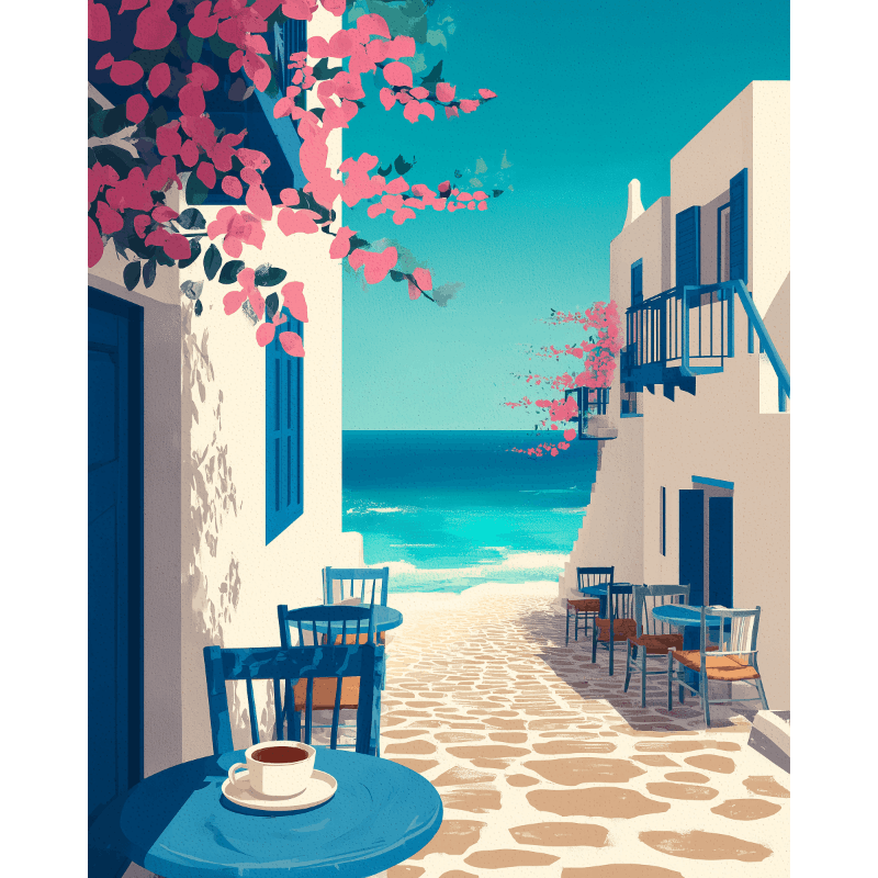 Malen nach Zahlen - Mediterrane Reise - Malen nach Zahlen