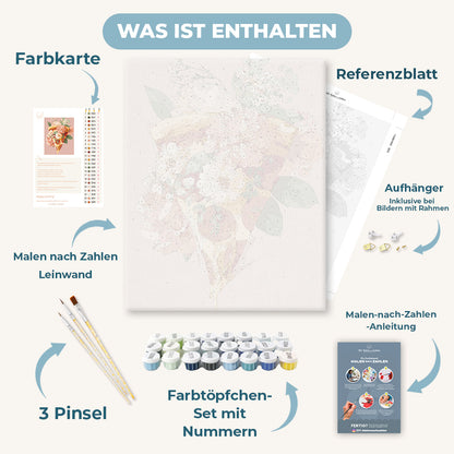 Malen nach Zahlen - Blühende Scheibe