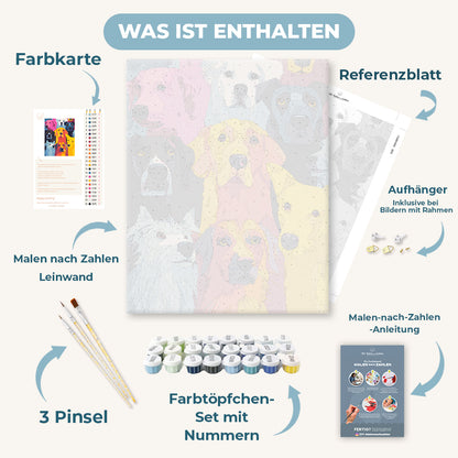 Malen nach Zahlen - Bunte Freunde