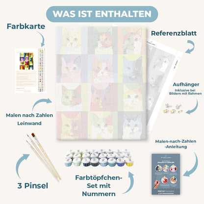 Malen nach Zahlen - Die Katzenkollektion
