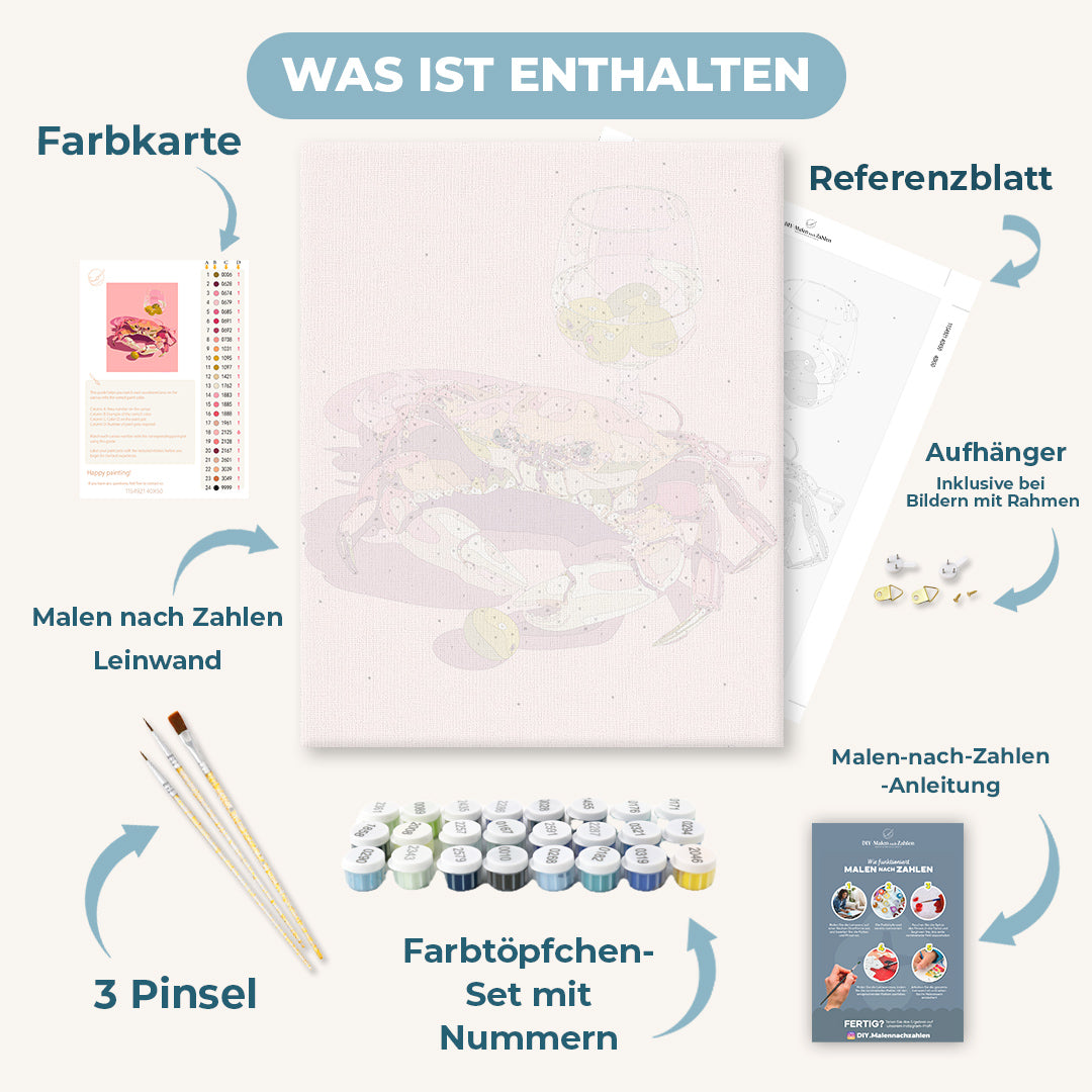 Malen nach Zahlen - Martini-Krabbe