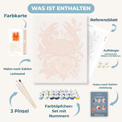 Malen nach Zahlen - Blühende Krabbe