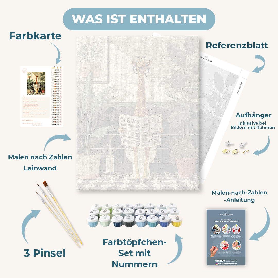 Malen nach Zahlen - Giraffen Nachrichten
