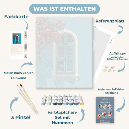 Malen nach Zahlen - Küsten-Fensterläden