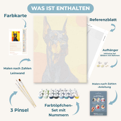Malen nach Zahlen - Dobermann