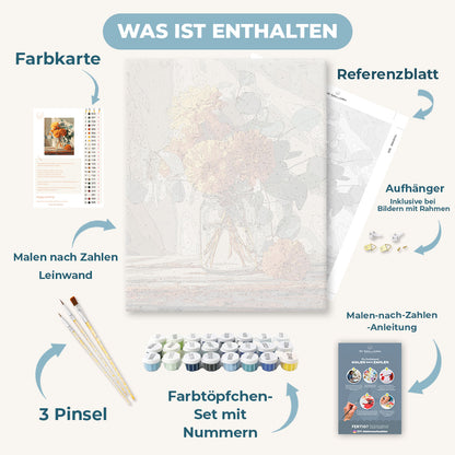 Malen nach Zahlen - Ringelblumenstrauß