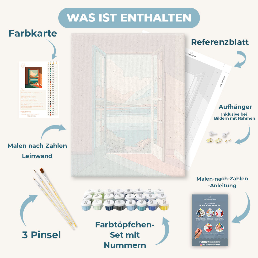 Malen nach Zahlen - Bergblick