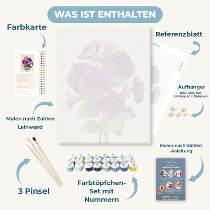 Malen nach Zahlen - Velvet Petunias