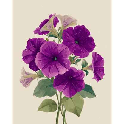 Malen nach Zahlen - Velvet Petunias - Malen nach Zahlen