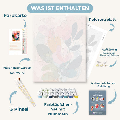Malen nach Zahlen - Abstrakte Blüte