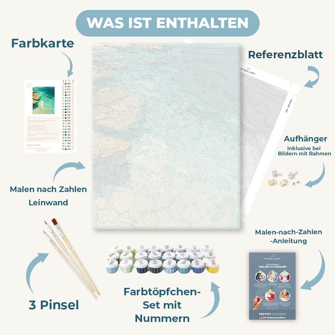 Malen nach Zahlen - Klare Gewässer