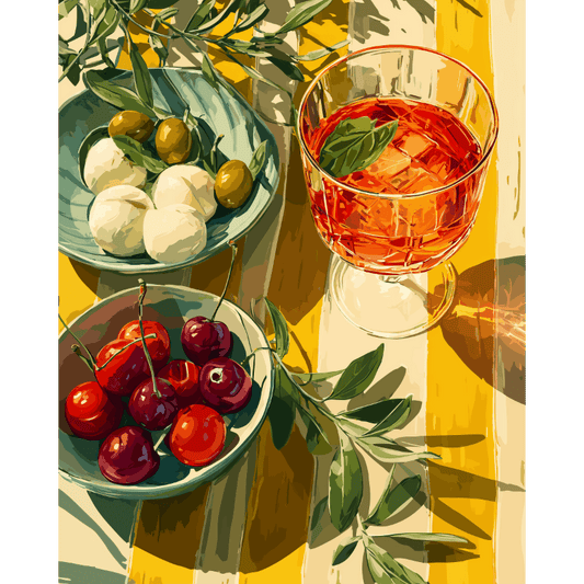 Malen nach Zahlen - Mediterranes Mittagessen - Malen nach Zahlen