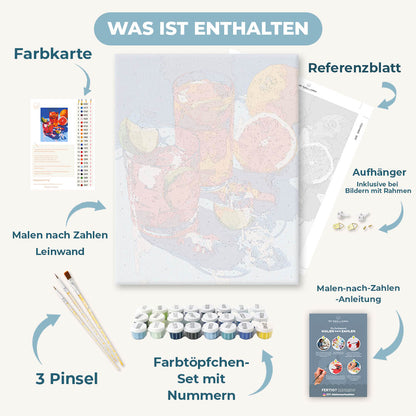 Malen nach Zahlen - Erfrischende Farben