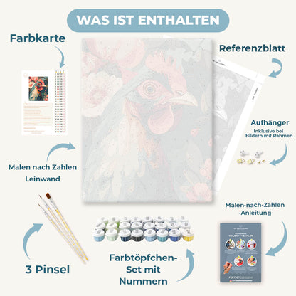 Malen nach Zahlen - Federn & Blumen
