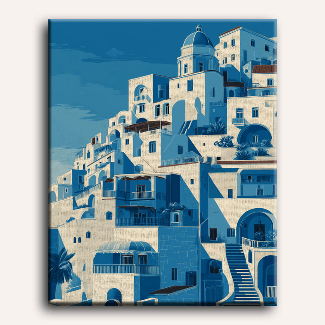 Malen nach Zahlen - Blaues Positano