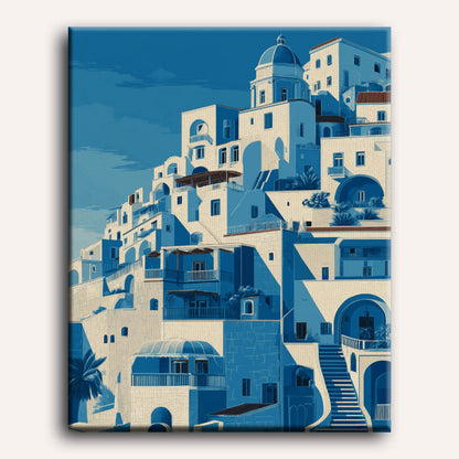 Malen nach Zahlen - Blaues Positano
