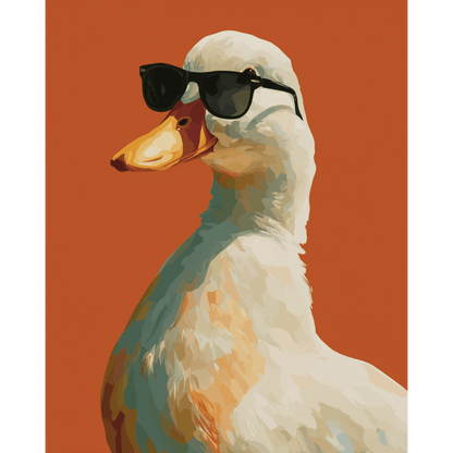 Malen nach Zahlen - Coole Gans - Malen nach Zahlen