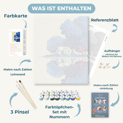 Malen nach Zahlen - Blaue Spiegelung