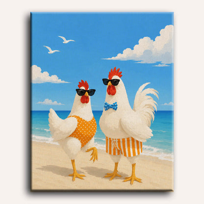 Malen nach Zahlen - Küstenhuhn