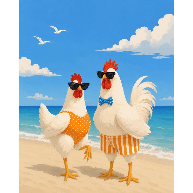 Malen nach Zahlen - Küstenhuhn - Malen nach Zahlen