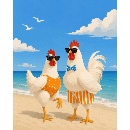 Malen nach Zahlen - Küstenhuhn - Malen nach Zahlen