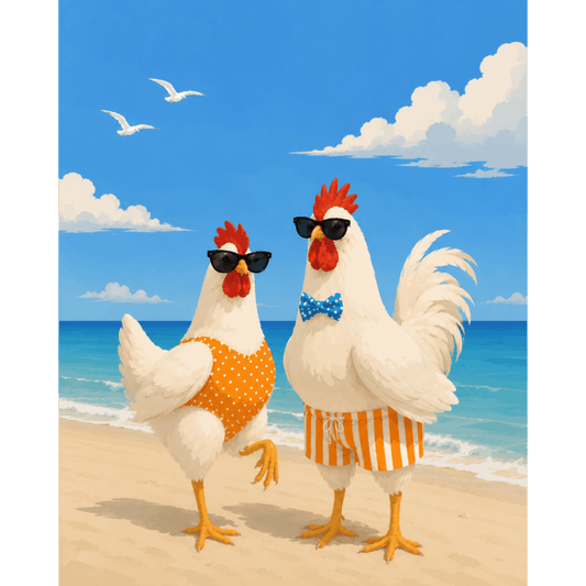 Malen nach Zahlen - Küstenhuhn - Malen nach Zahlen