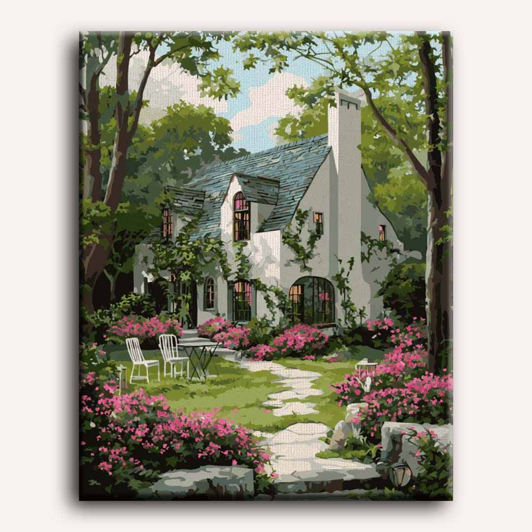 Malen nach Zahlen - Cottage Garten