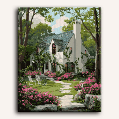 Malen nach Zahlen - Cottage Garten
