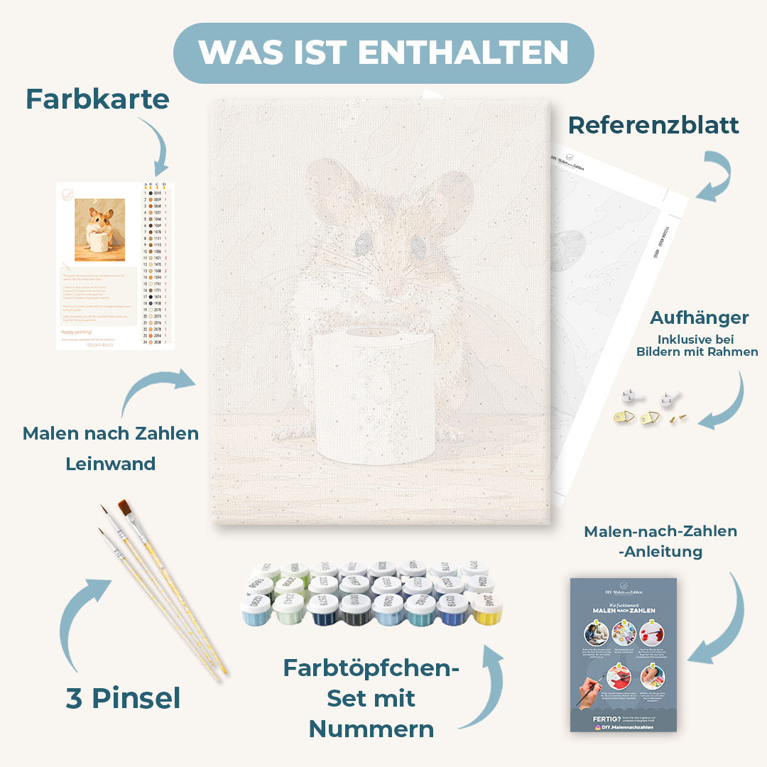 Malen nach Zahlen - Hamster im Dienst