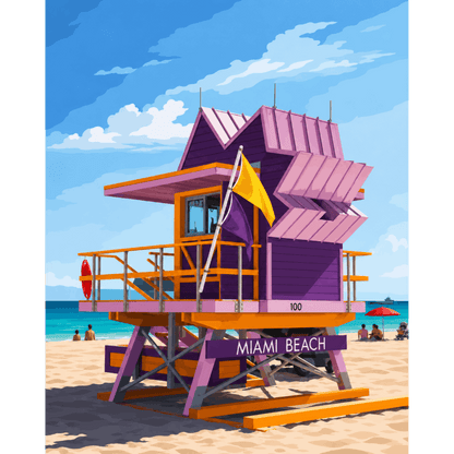 Malen nach Zahlen - Miami Beach - Malen nach Zahlen