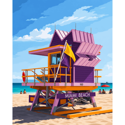 Malen nach Zahlen - Miami Beach - Malen nach Zahlen
