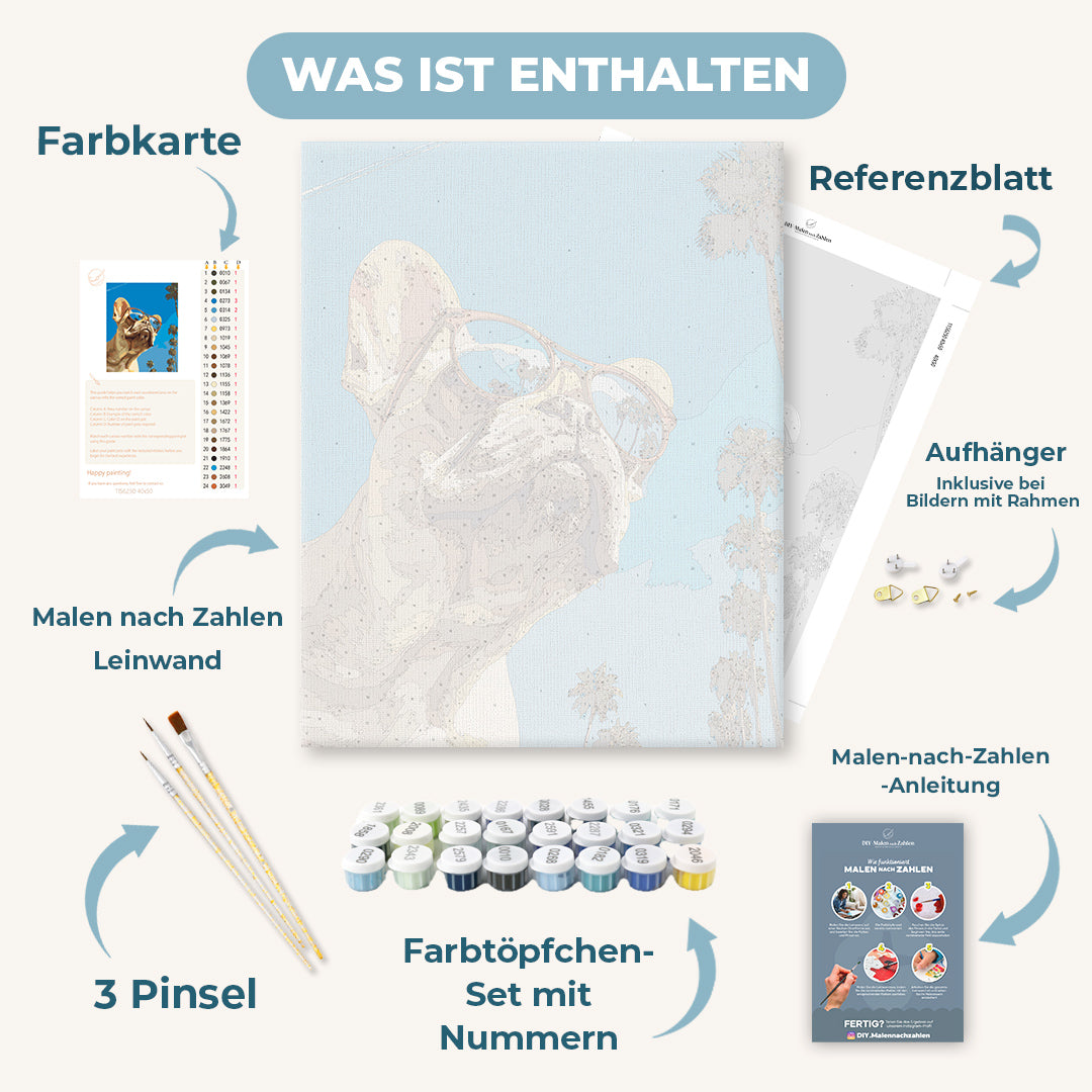 Malen nach Zahlen - Französische Bulldogge