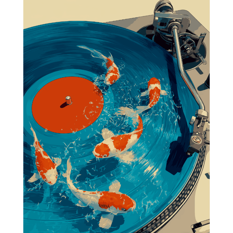 Malen nach Zahlen - Koi Schallplatten - Malen nach Zahlen
