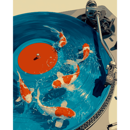Malen nach Zahlen - Koi Schallplatten - Malen nach Zahlen