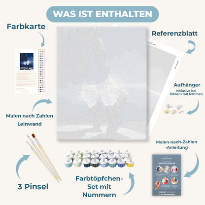 Malen nach Zahlen - Zehenspitzenstand