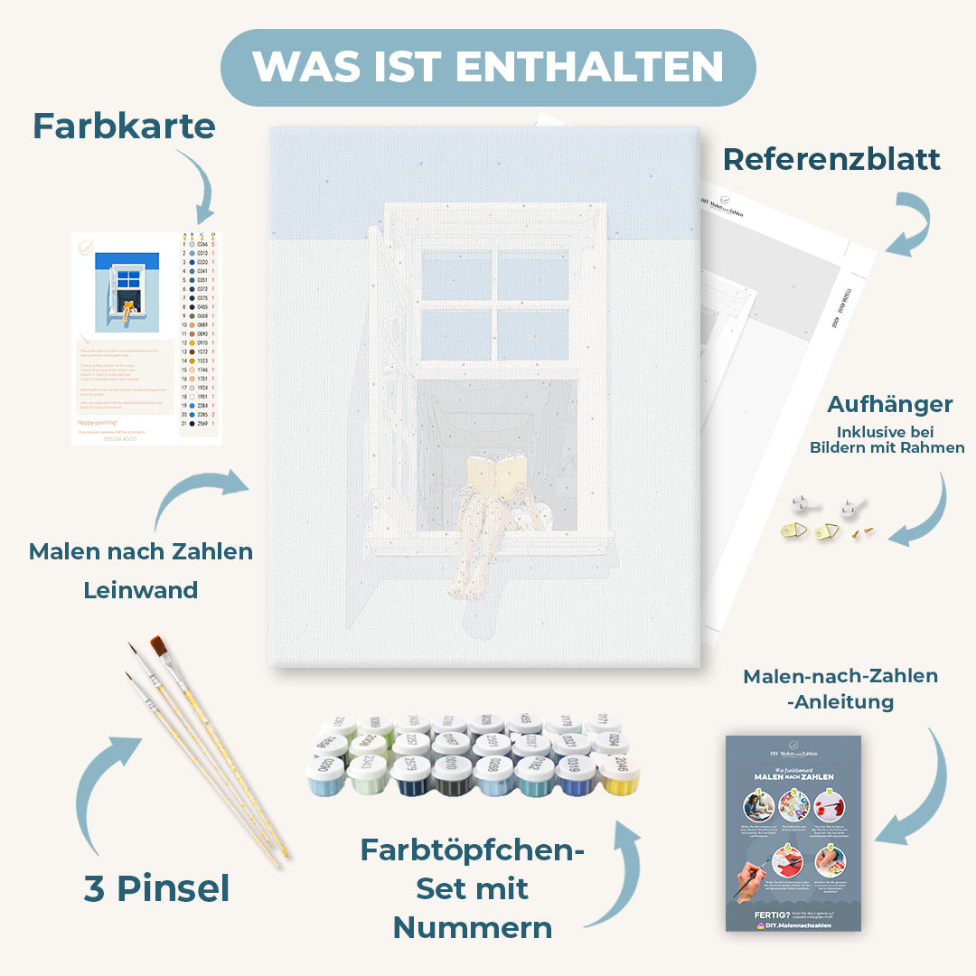 Malen nach Zahlen - Fensterlektüre