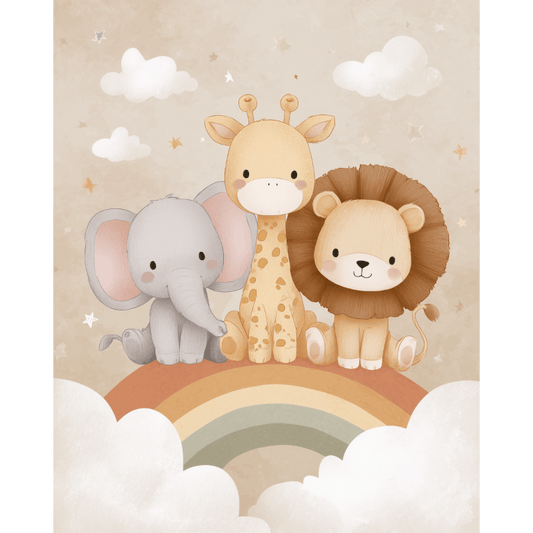 Malen nach Zahlen - Auf dem Regenbogen - Malen nach Zahlen