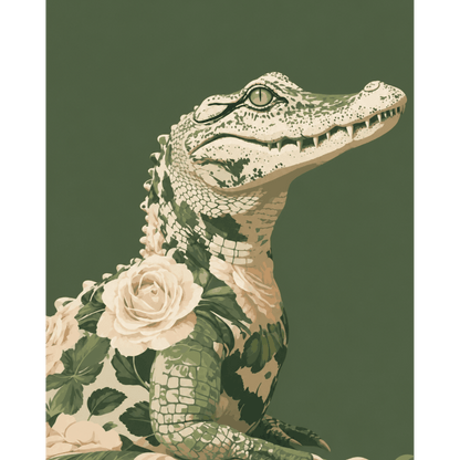 Malen nach Zahlen - Ein schicker Alligator - Malen nach Zahlen