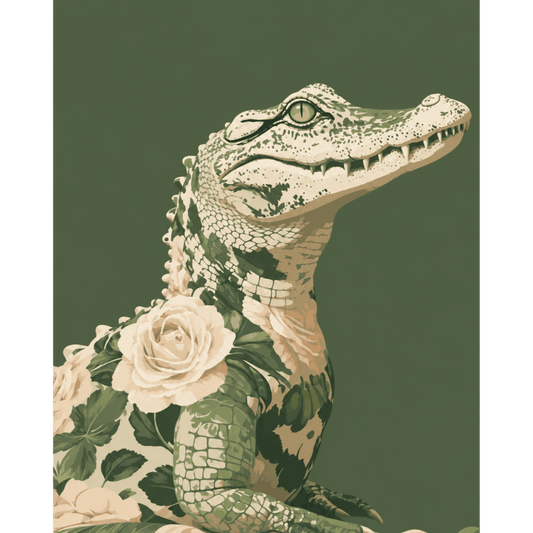 Malen nach Zahlen - Ein schicker Alligator - Malen nach Zahlen