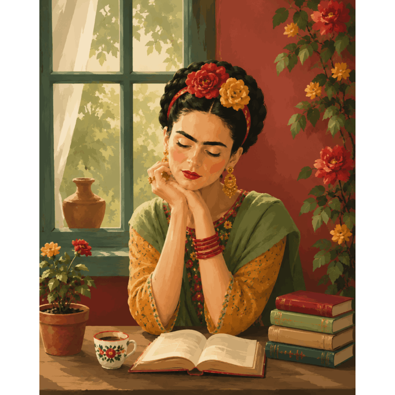 Malen nach Zahlen - Lesen wie Frida - Malen nach Zahlen