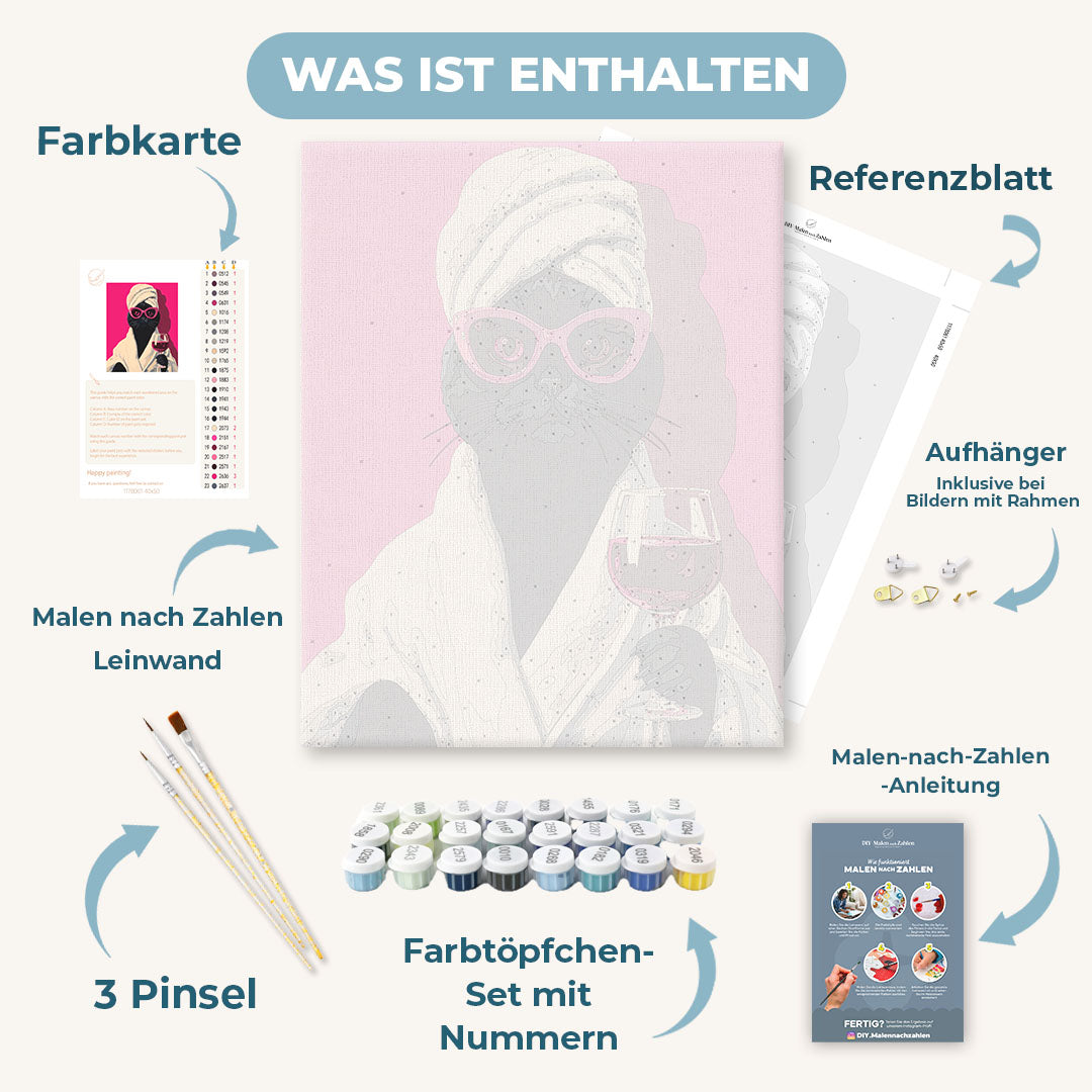 Malen nach Zahlen - Rosa Stimmung