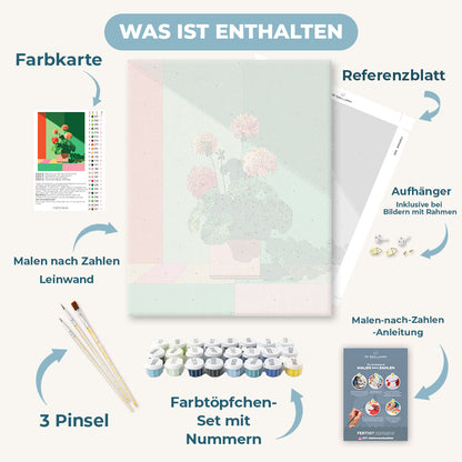 Malen nach Zahlen - Geometrische Geranie