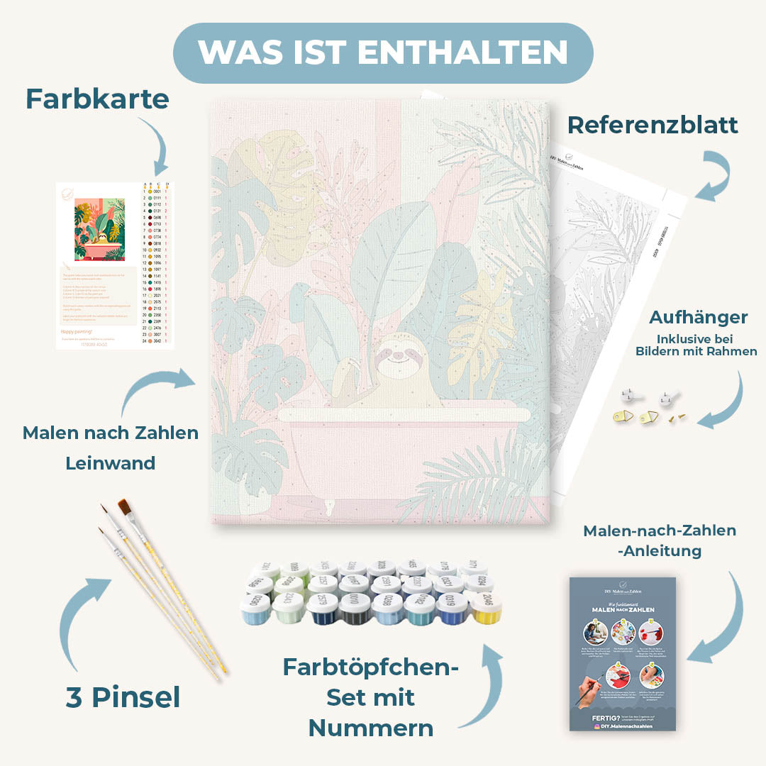 Malen nach Zahlen - Botanische Glückseligkeit
