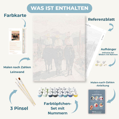 Malen nach Zahlen - Drei auf dem Pfad
