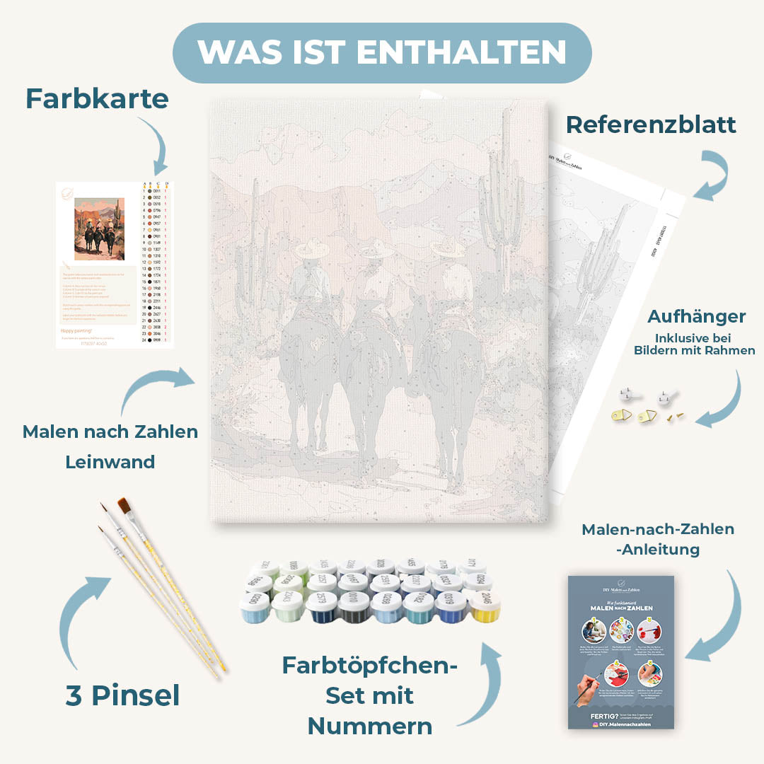 Malen nach Zahlen - Reiter des Canyons